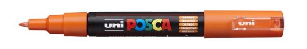 Dekormarker, 0,7-1,0 mm, UNI "Posca PC-1M", narancs - Image 2