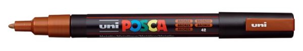 Dekormarker, 0,9-1,3 mm, UNI "Posca PC-3M", bronz - Image 2