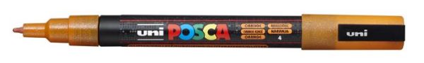 Dekormarker, 0,9-1,3 mm, UNI"Posca PC-3ML", fényes narancs - Image 2