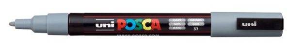 Dekormarker, 0,9-1,3 mm, UNI "Posca PC-3M", palaszürke - Image 2