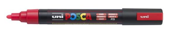 Dekormarker, 1,8-2,5 mm, UNI "Posca PC-5M", fluor piros - Image 2