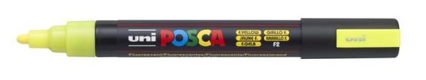 Dekormarker, 1,8-2,5 mm, UNI "Posca PC-5M", fluor sárga - Image 2