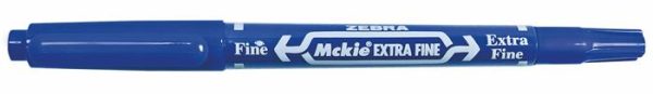 Alkoholos marker, 0,5/1,0 mm, kétvégű, ZEBRA "Mckie Extra Fine", kék - Image 2