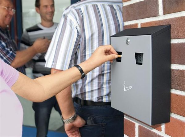 Fali hamutartó, acél, két nyílással, WEDO, szürke/fekete - Image 2