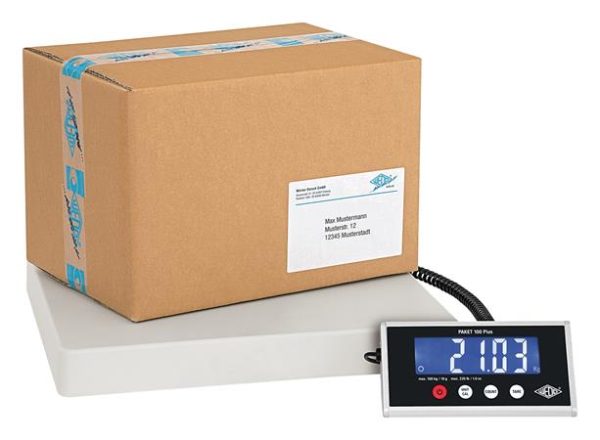 Csomagmérleg, digitális, 100 kg terhelhetőség, WEDO "Paket 100 Plus" - Image 2