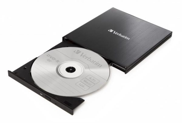 CD/DVD író, vékony, fém ház, USB 3.2 - USB-C, VERBATIM - Image 3
