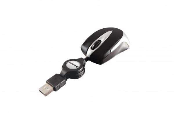 Egér, vezetékes, optikai, kisméret, USB, VERBATIM "Go Mini", ezüst-fekete - Image 3