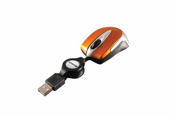 Egér, vezetékes, optikai, kisméret, USB, VERBATIM "Go Mini", ezüst-lávaszínű - Image 3